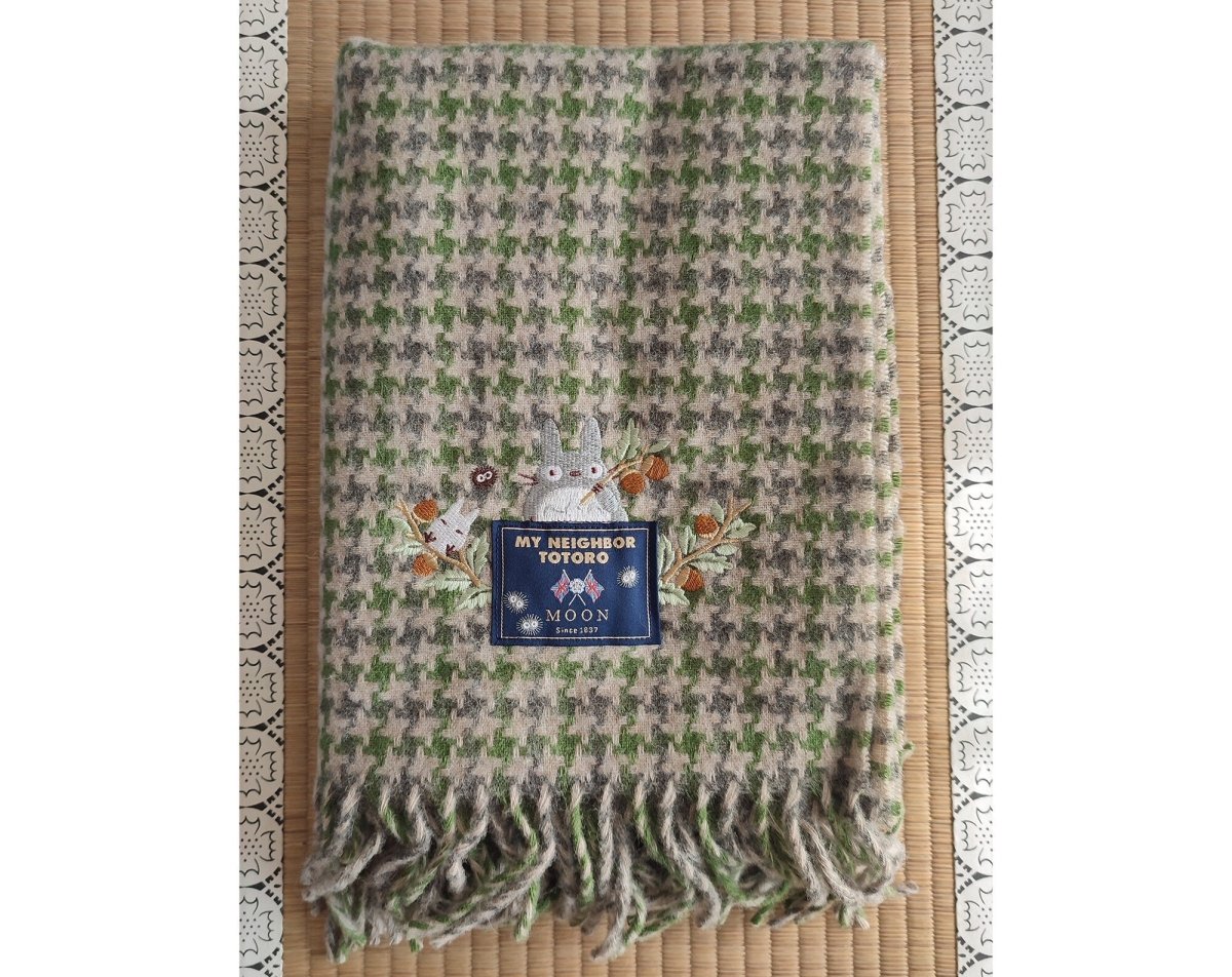 Official Ghibli Woolen Shoulder Shawl/Scarf • My Neighbor Totoro Jacquard Stole/Tippet/Cape/Put-on/Muffler - Kamaji Market