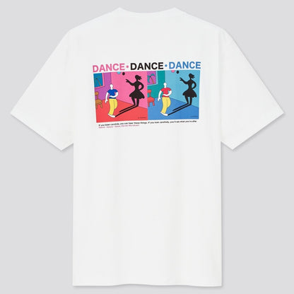 Official Haruki Murakami "Dance Dance Dance" T-Shirt • UT Uniqlo White Tees - Kamaji Market