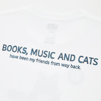 Official Haruki Murakami "Murakami RADIO" White T-shirt • Murakami RADIO UT White Tees with Cat • Japanese Art Merchandise Gift - Kamaji Market