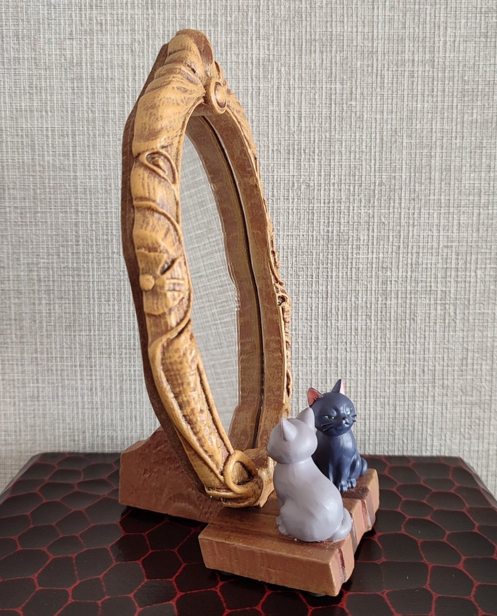 Official Mary And The Witchs Flower Table Mirror+Plush • Tib and Gib Cats Figure/Figurine/Interior Home Decor • Original Studio Ponoc Gift - Kamaji Market