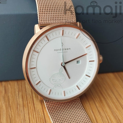 Official Moomins Nordgreen Wrist Watch • Little My Rose Gold Japanese Watches • Lim. 1000 - Kamaji Market