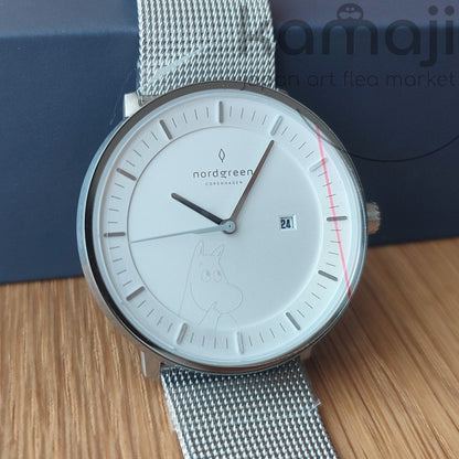 Official Moomins Nordgreen Wrist Watch • Moomintroll Gray Japanese Watches • Lim. 1000 - Kamaji Market