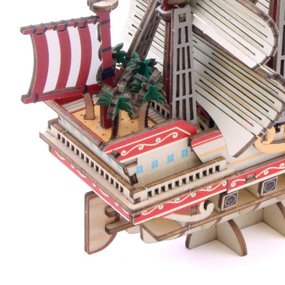 Official One Piece Wooden Art 3D Puzzle • Red Force Colored KI - GU - MI - Kamaji Market