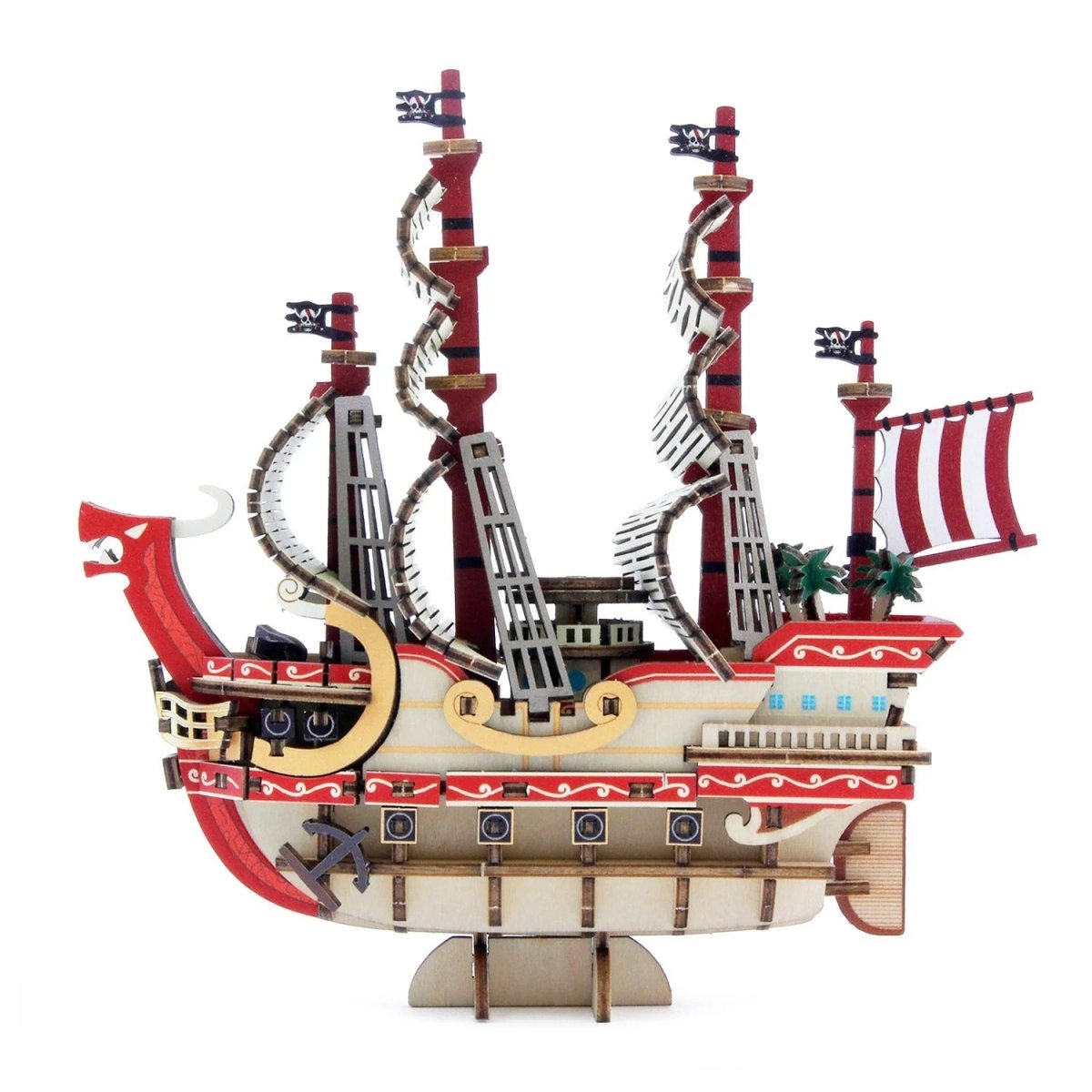 Official One Piece Wooden Art 3D Puzzle • Red Force Colored KI - GU - MI - Kamaji Market
