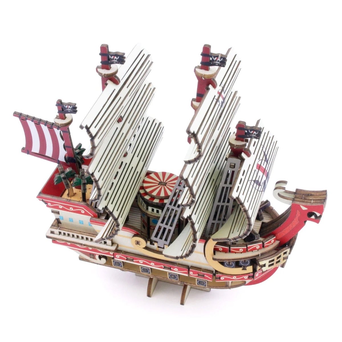 Official One Piece Wooden Art 3D Puzzle • Red Force Colored KI - GU - MI - Kamaji Market