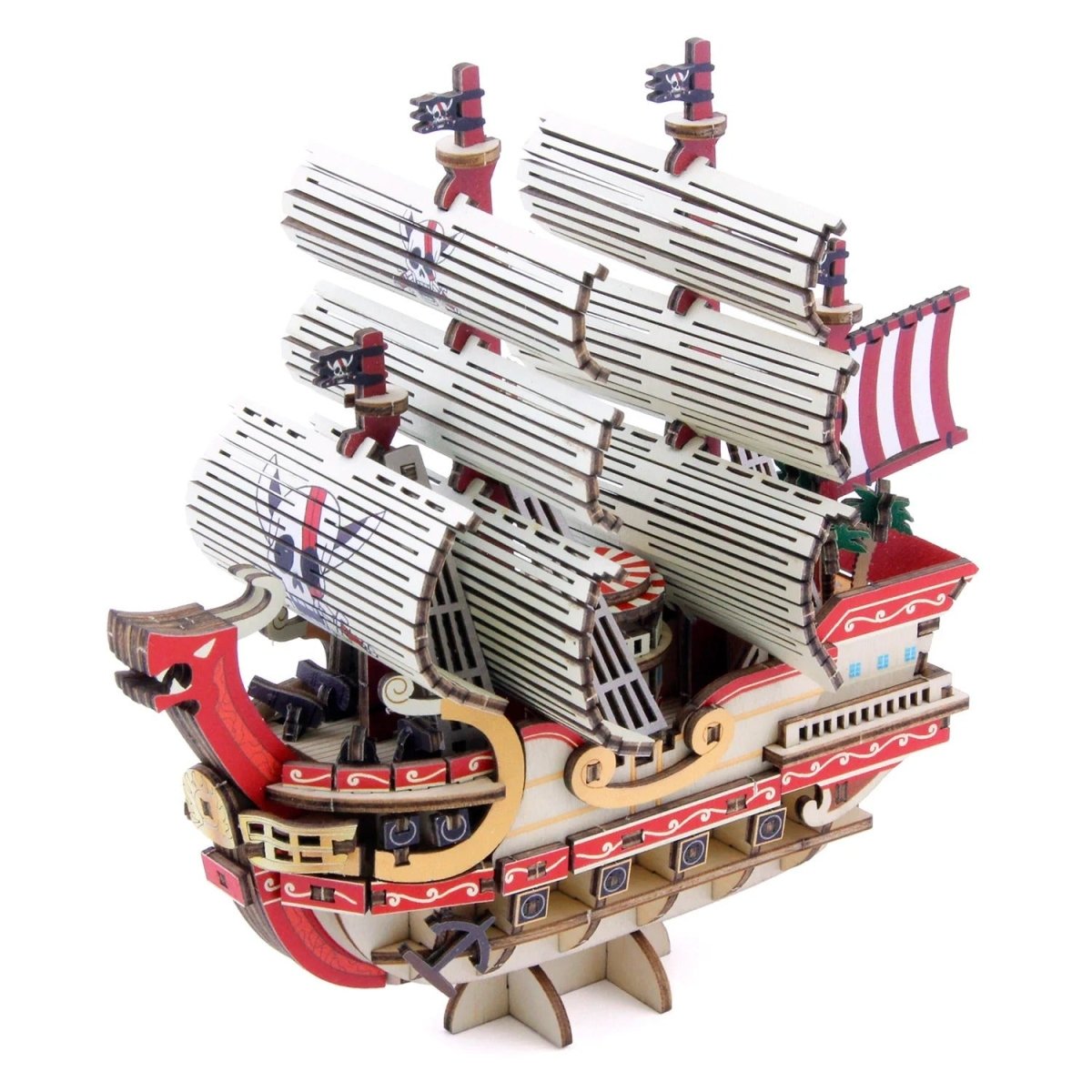 Official One Piece Wooden Art 3D Puzzle • Red Force Colored KI - GU - MI - Kamaji Market