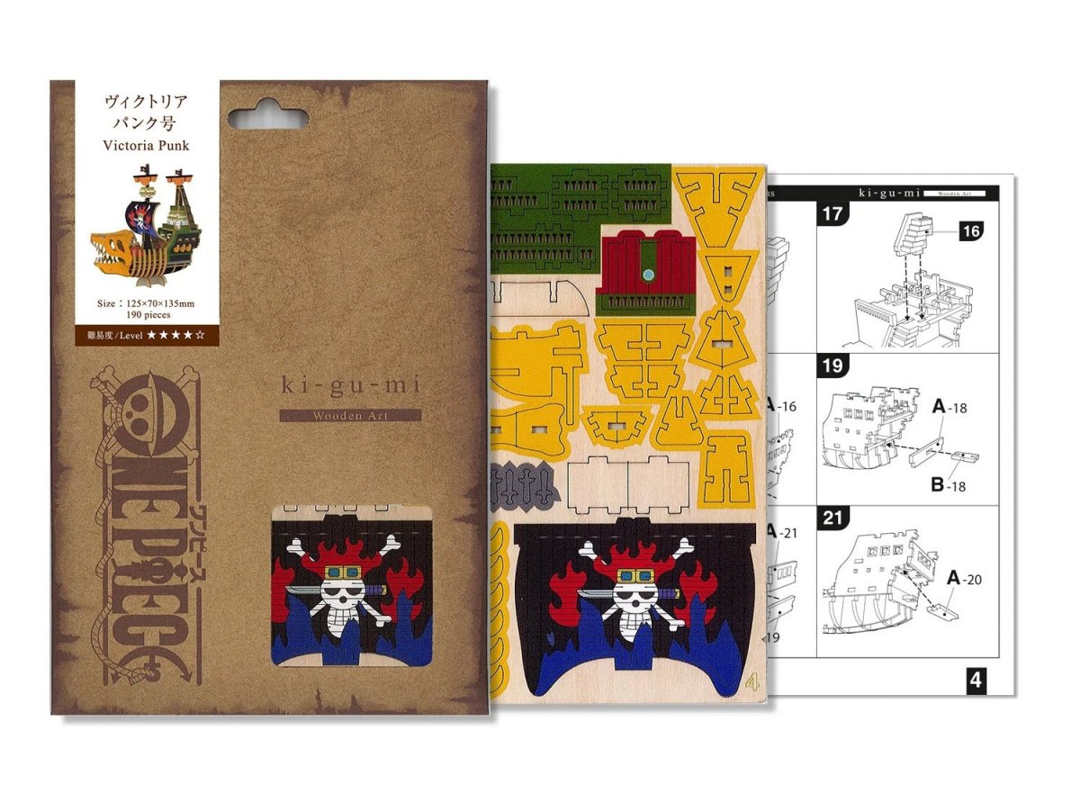 Official One Piece Wooden Art 3D Puzzle • Victoria Punk Colored KI - GU - MI - Kamaji Market