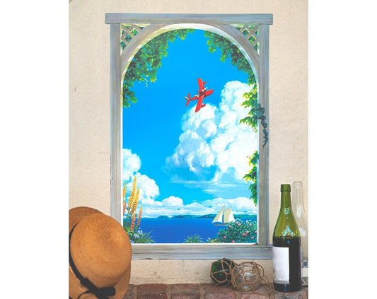 Official Porco Rosso Wall Art/Window Picture • Ghibli Museum Exclusive - Kamaji Market