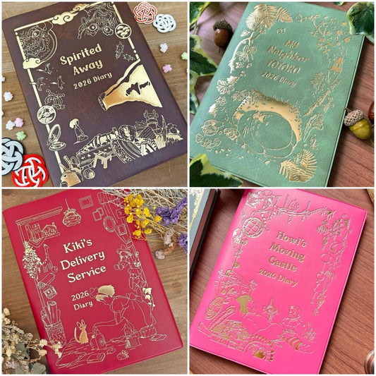 Official Studio Ghibli 2026 Planner/Schedule Book/Diary • Howl, Totoro, Spirited Away, Kikis Delivery Service - Kamaji Market