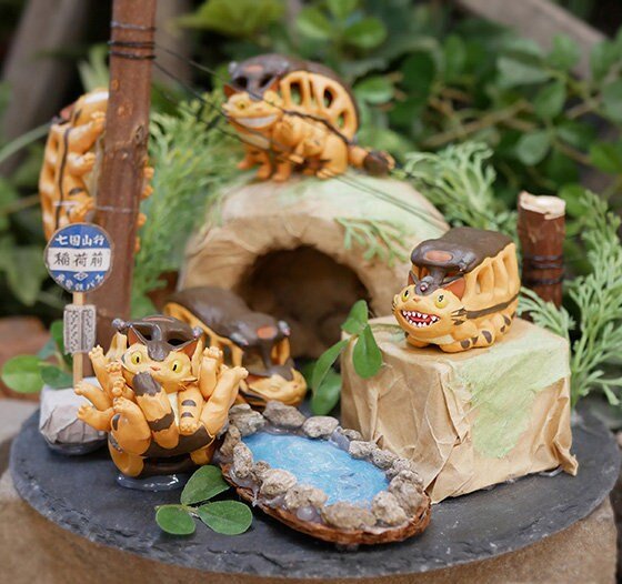 Official Studio Ghibli Catbus Figure • My Neighbor Totoro Figurine/Mini Statue/Replica/Home Decor/Interior Diorama • Cat Bus Anime Gift - Kamaji Market