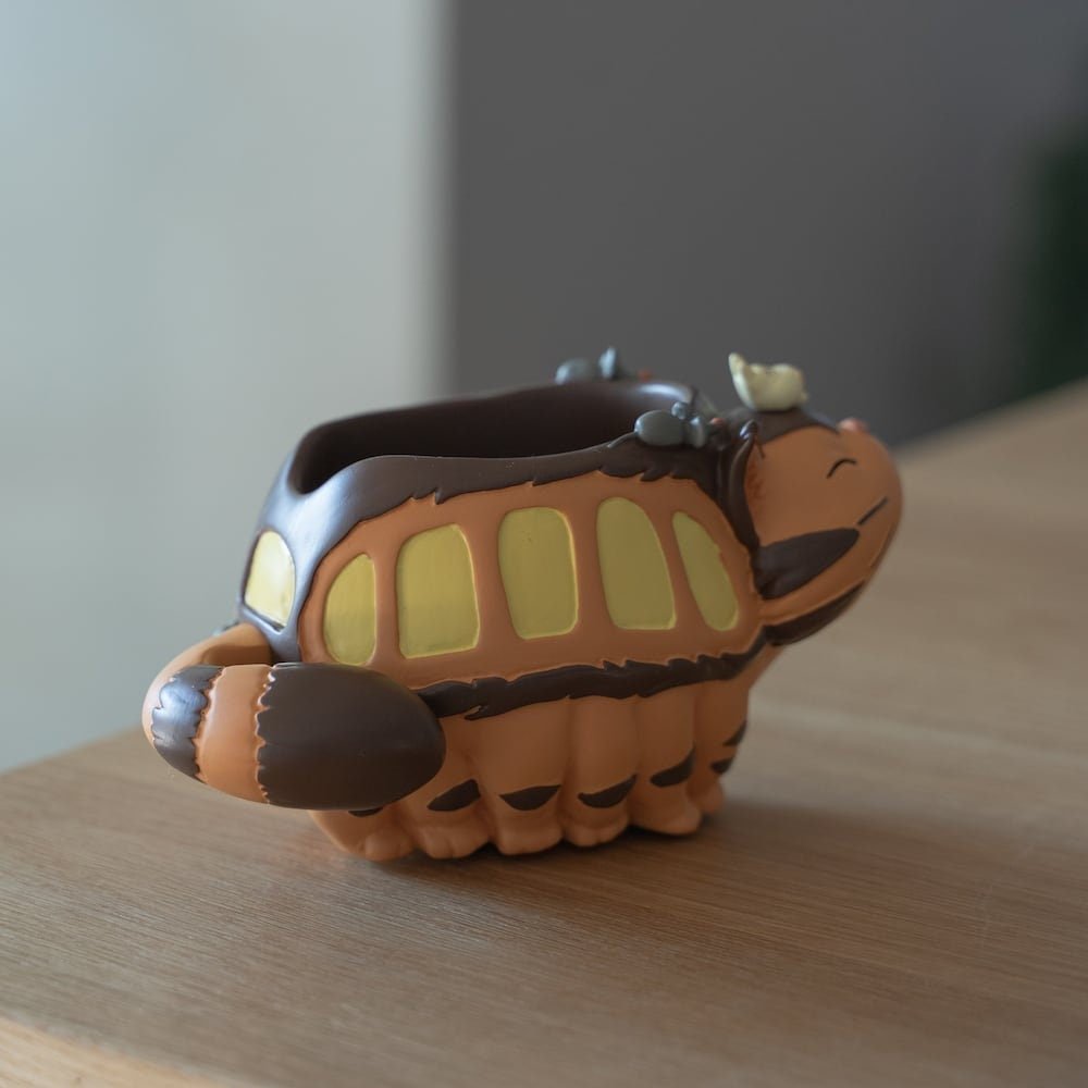 Official Studio Ghibli Catbus Planter Cover/Pen Holder • My Neighbor Totoro Pot/Vase/Stand/Replica/Home Decor/Diorama • Cat bus Anime Gift - Kamaji Market
