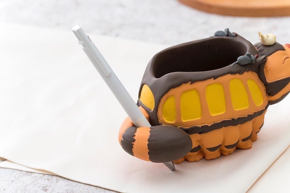 Official Studio Ghibli Catbus Planter Cover/Pen Holder • My Neighbor Totoro Pot/Vase/Stand/Replica/Home Decor/Diorama • Cat bus Anime Gift - Kamaji Market