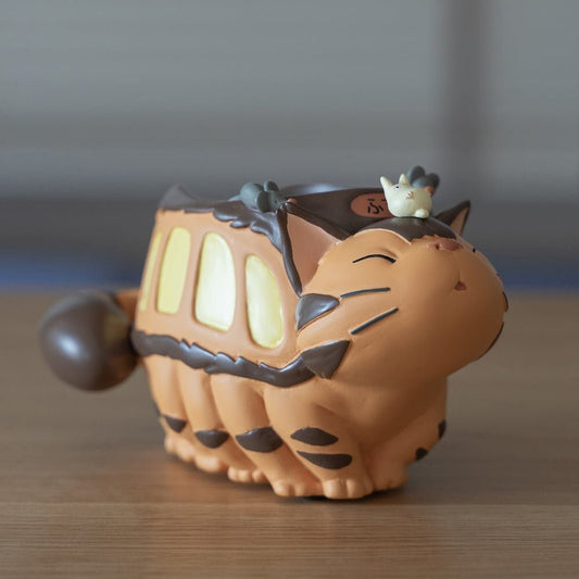 Official Studio Ghibli Catbus Planter Cover/Pen Holder • My Neighbor Totoro Pot/Vase/Stand/Replica/Home Decor/Diorama • Cat bus Anime Gift - Kamaji Market