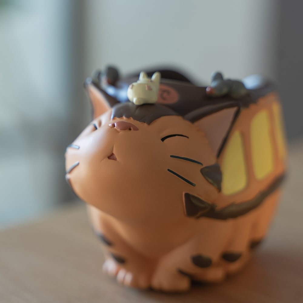 Official Studio Ghibli Catbus Planter Cover/Pen Holder • My Neighbor Totoro Pot/Vase/Stand/Replica/Home Decor/Diorama • Cat bus Anime Gift - Kamaji Market