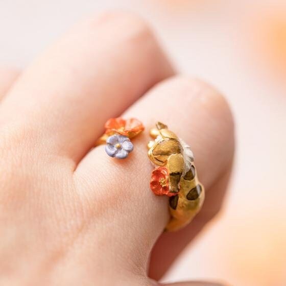 Official Studio Ghibli Fox - Squirrel Ring • Nausicaa, Laputa Ring • Japanese Handmade Jewelry - Kamaji Market