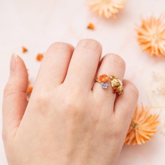 Official Studio Ghibli Fox - Squirrel Ring • Nausicaa, Laputa Ring • Japanese Handmade Jewelry - Kamaji Market