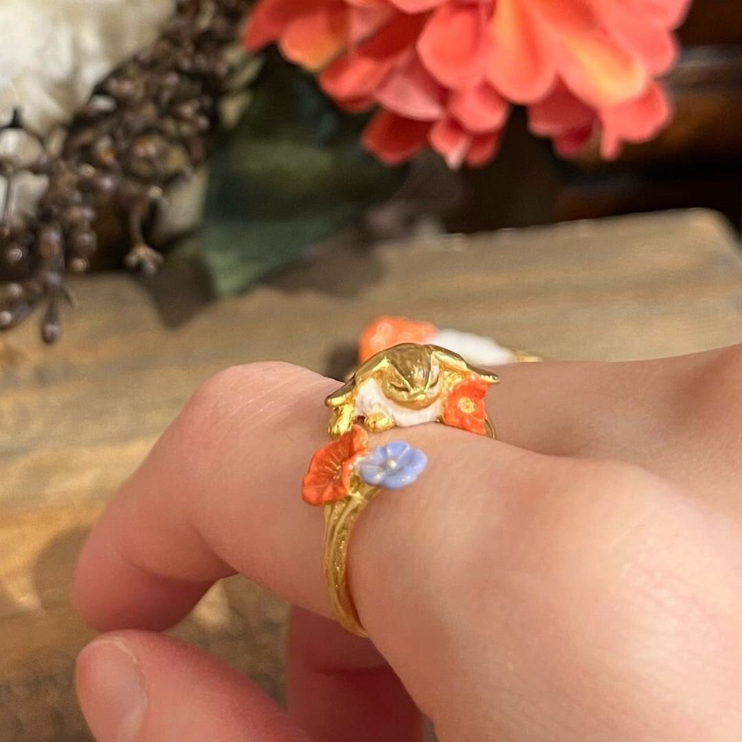 Official Studio Ghibli Fox - Squirrel Ring • Nausicaa, Laputa Ring • Japanese Handmade Jewelry - Kamaji Market