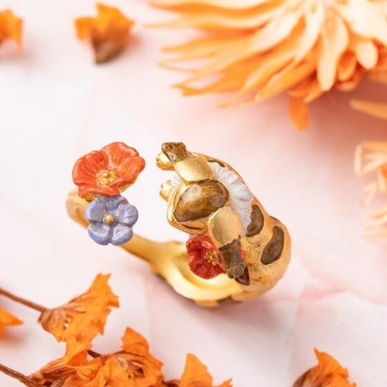 Official Studio Ghibli Fox - Squirrel Ring • Nausicaa, Laputa Ring • Japanese Handmade Jewelry - Kamaji Market