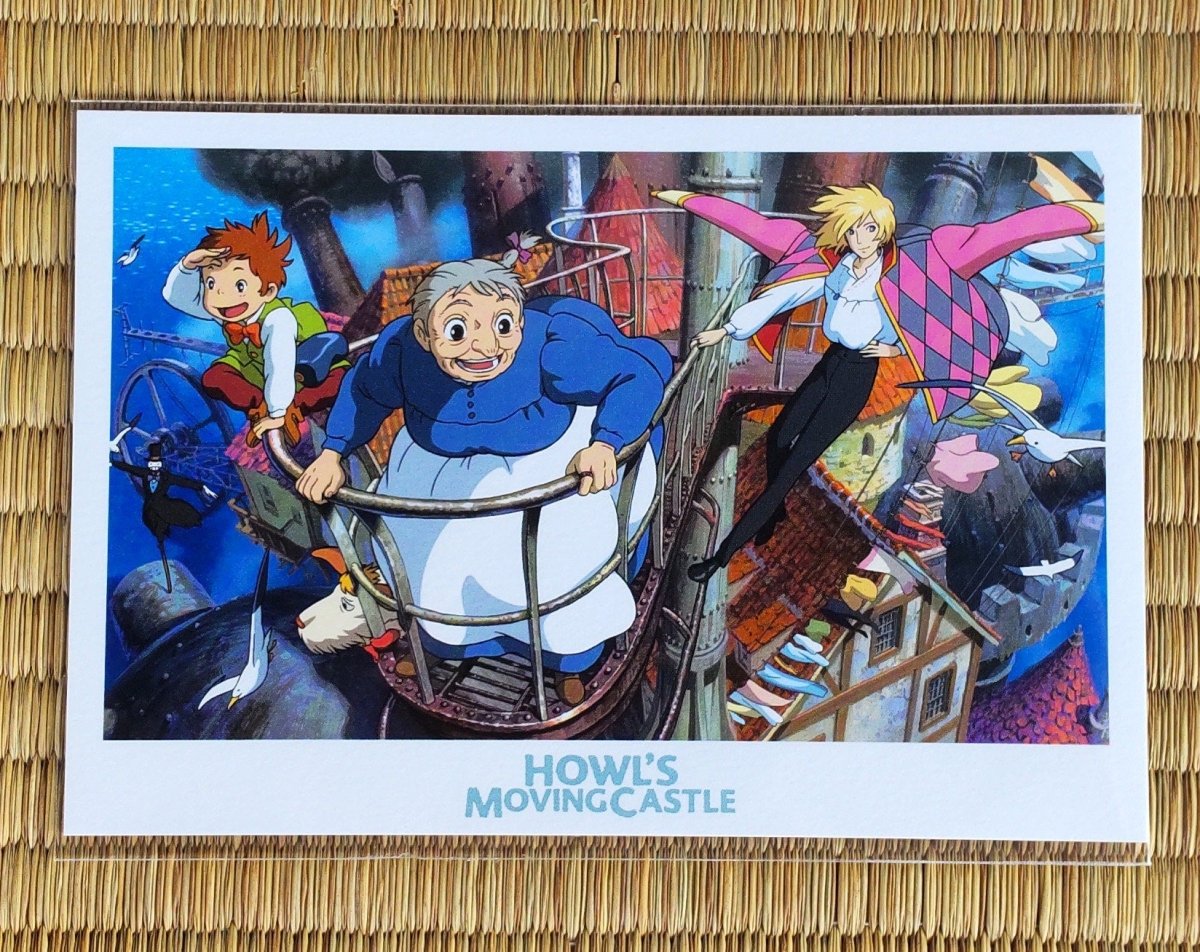 Official Studio Ghibli Howl Postcard • Howls Moving Castle Message card/Writing letter • Japanese Stationery - Kamaji Market