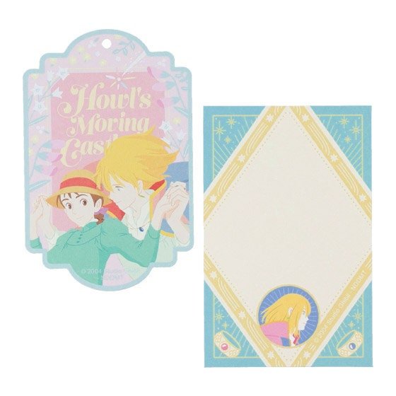 Official Studio Ghibli Howls Moving Castle Message Card/Label Set • Invitation/Congratulation Card, Gift Label • Japanese Anime Stationery - Kamaji Market