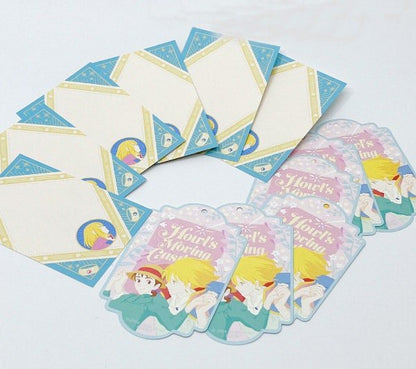 Official Studio Ghibli Howls Moving Castle Message Card/Label Set • Invitation/Congratulation Card, Gift Label • Japanese Anime Stationery - Kamaji Market