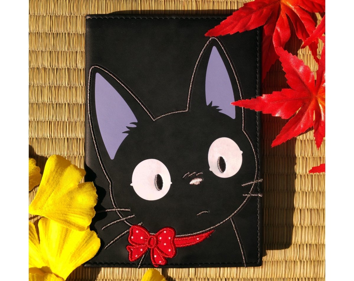 Official Studio Ghibli Jiji Book Cover + Notebook • Kikis Delivery Service Gigi Notepad/Diary/Writing pad/Planner • Japanese Stationery Gift - Kamaji Market