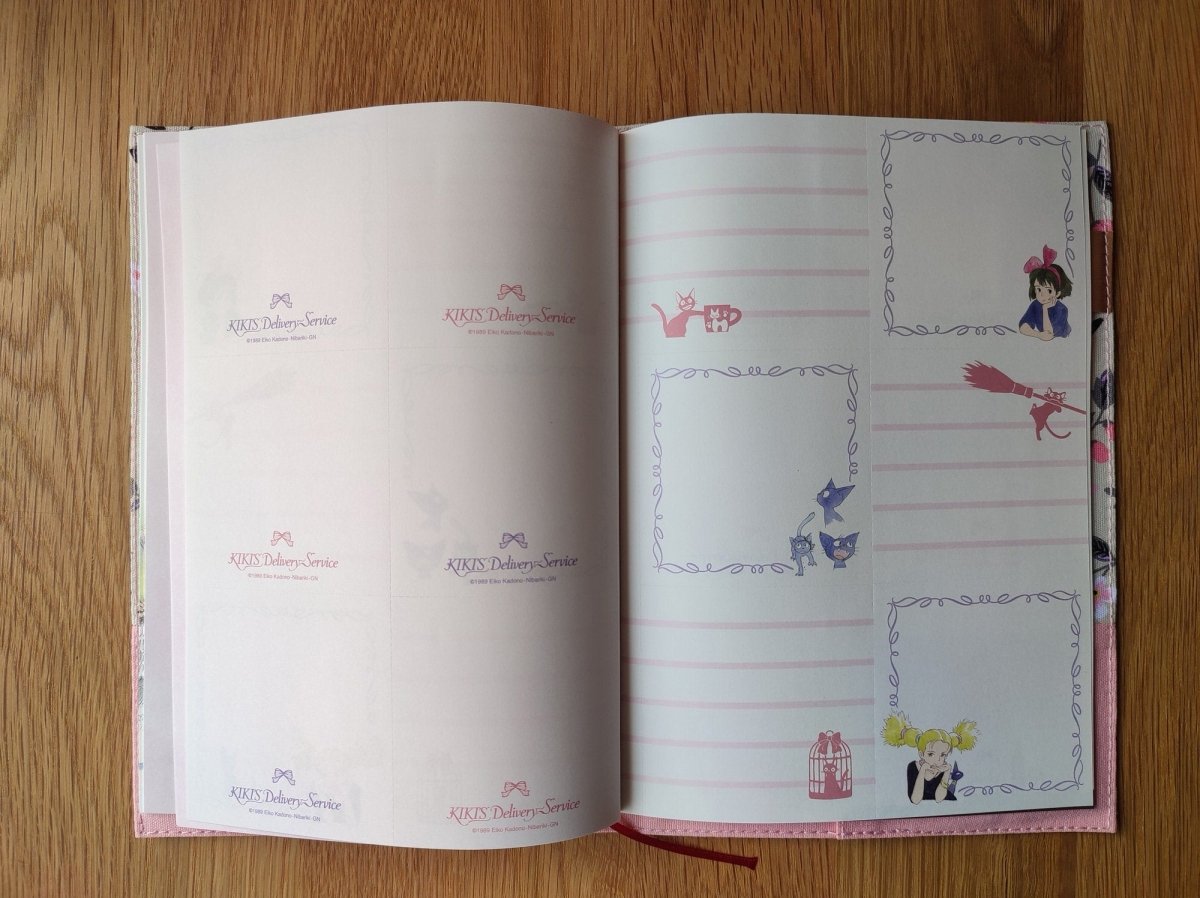 Official Studio Ghibli Jiji Book Cover + Notebook • Kikis Delivery Service Gigi Notepad/Diary/Writing pad/Planner • Japanese Stationery Gift - Kamaji Market