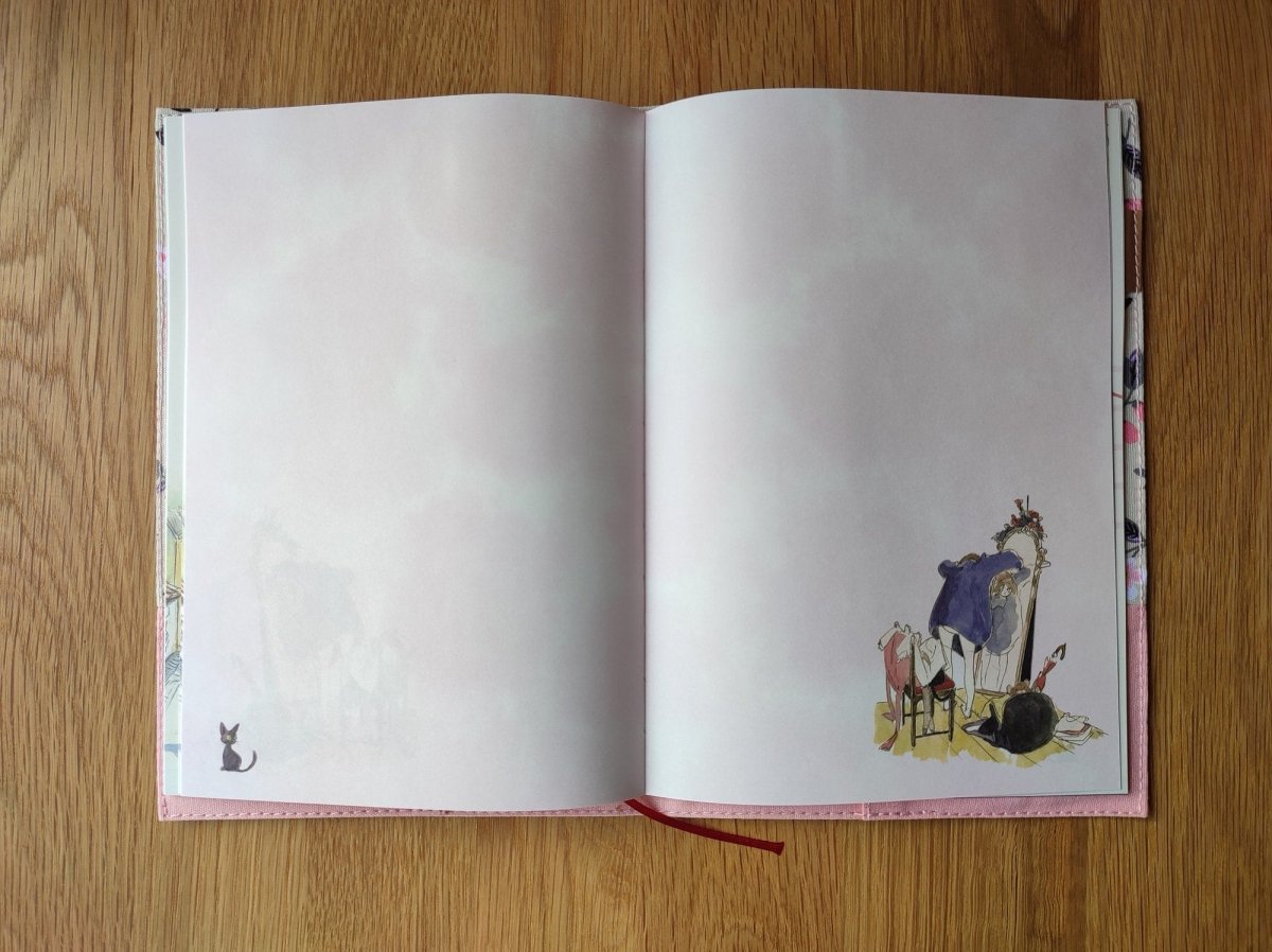 Official Studio Ghibli Jiji Book Cover + Notebook • Kikis Delivery Service Gigi Notepad/Diary/Writing pad/Planner • Japanese Stationery Gift - Kamaji Market