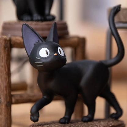 Official Studio Ghibli Jiji Figure (Set of 6) • Kikis Delivery Service Figurine/Statue/Replica/Home Decor/Interior Diorama • Gigi Anime Gift - Kamaji Market