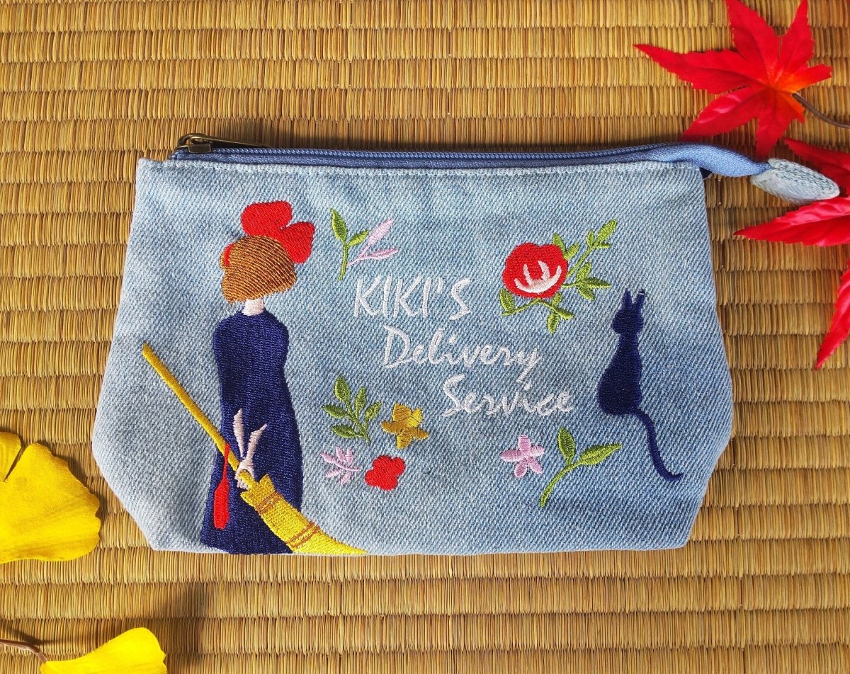 Official Studio Ghibli Jiji Pouch/Clutch • Kikis Delivery Service Case/Cosmetic Bag/Wallet/Makeup Bag • Gigi Anime Replica Gift - Kamaji Market