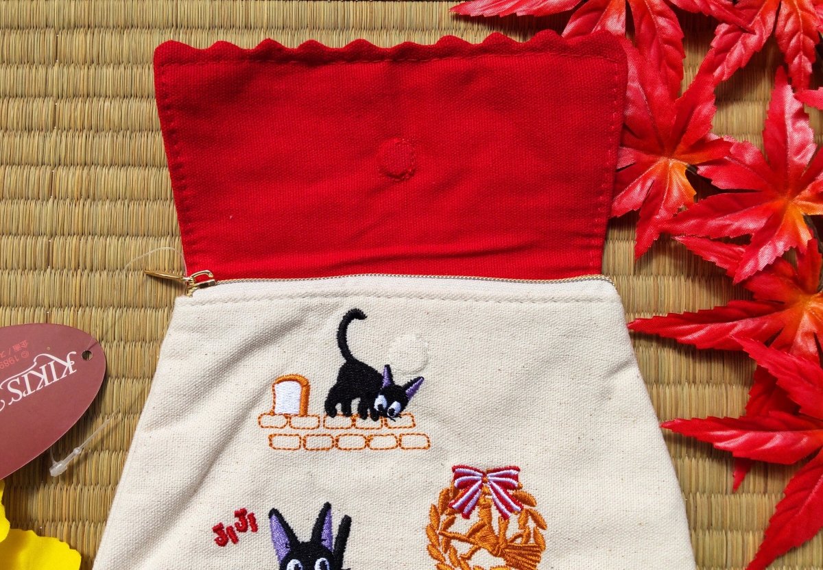 Official Studio Ghibli Kikis Delivery Jiji Pouch/Clutch • Pencil Case/Cosmetic Bag/Wallet/Makeup Bag • Japanese Anime Gigi Replica - Kamaji Market
