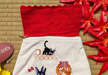 Official Studio Ghibli Kikis Delivery Jiji Pouch/Clutch • Pencil Case/Cosmetic Bag/Wallet/Makeup Bag • Japanese Anime Gigi Replica - Kamaji Market
