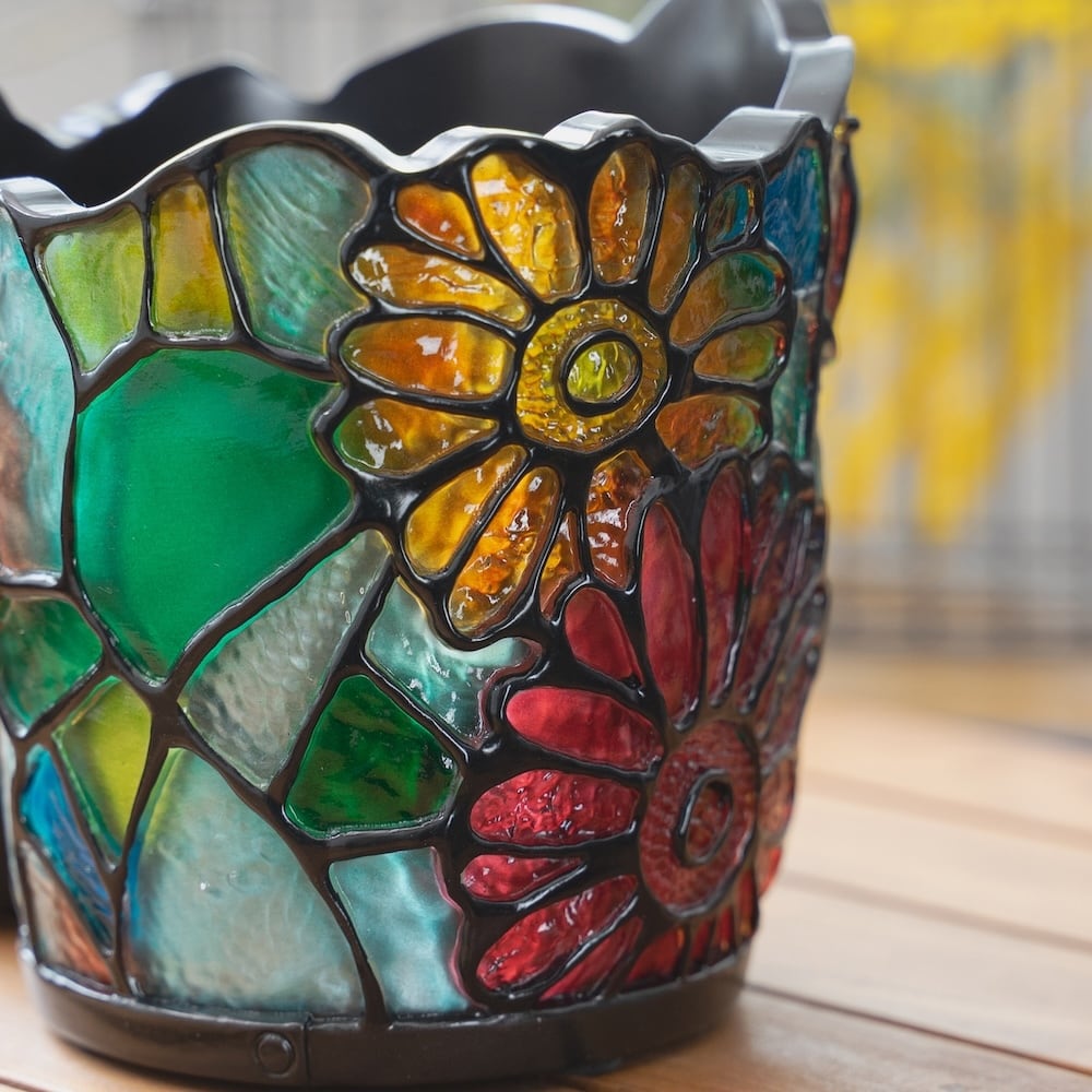 Official Studio Ghibli Kikis Delivery Service Planter/Diorama Flower Stained Glass - Kamaji Market