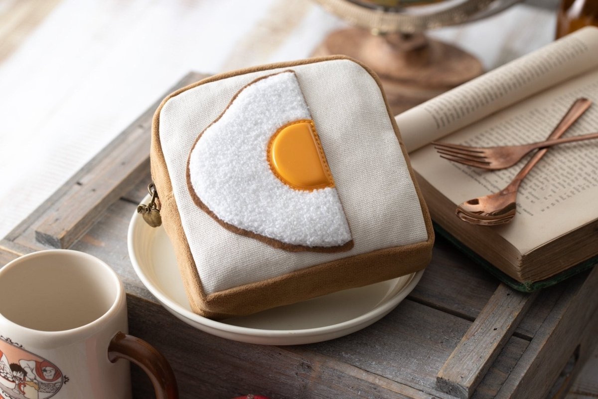 Official Studio Ghibli Laputa Fried Egg Pouch • Castle in the Sky Case - Kamaji Market