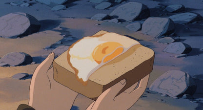 Official Studio Ghibli Laputa Fried Egg Pouch • Castle in the Sky Case - Kamaji Market
