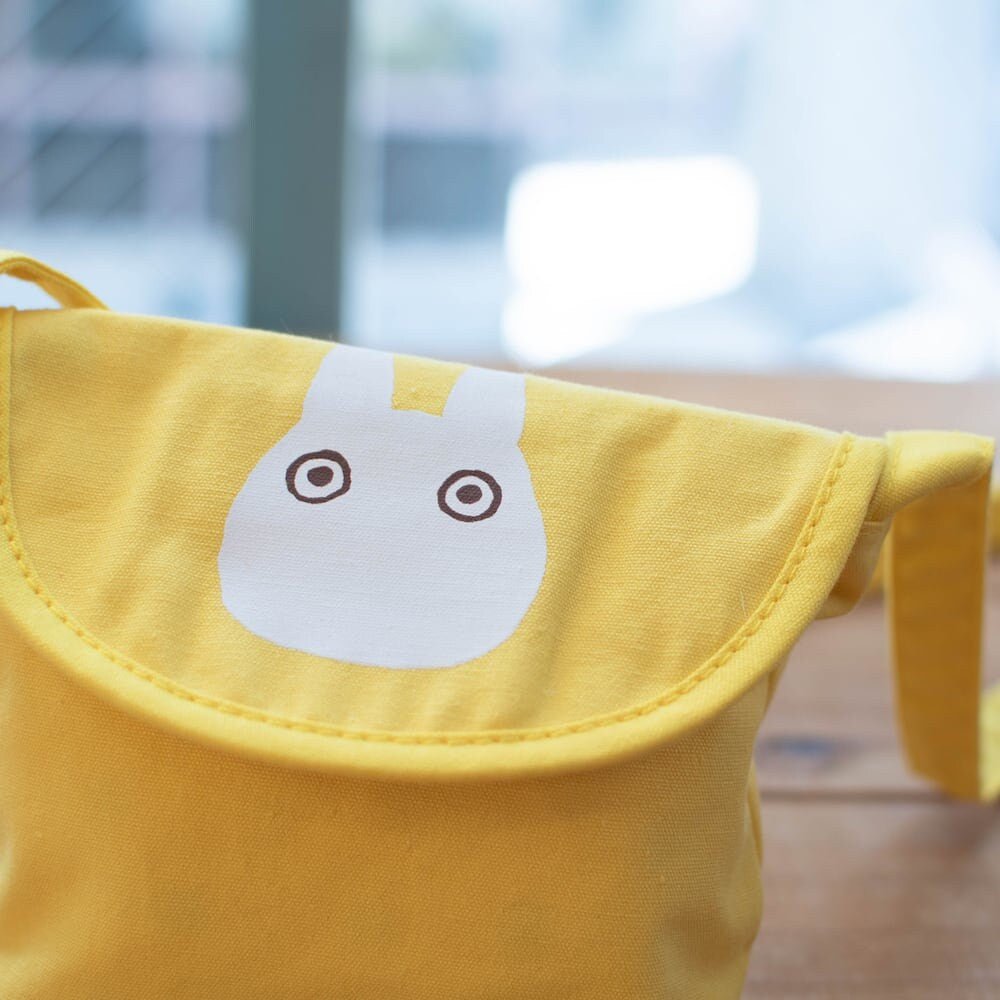 Official Studio Ghibli Mei's Shoulder Bag with Small Totoro • My Neighbor Totoro Yellow Cosmetic Bag/Pochette/Wallet/Makeup Bag - Kamaji Market