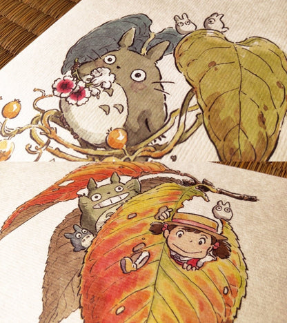 Official Studio Ghibli My Neighbor Totoro 5x Postcards Set • Vintage Style Stationery • Hayao Miyazaki drawings • Totoro Fund - Kamaji Market