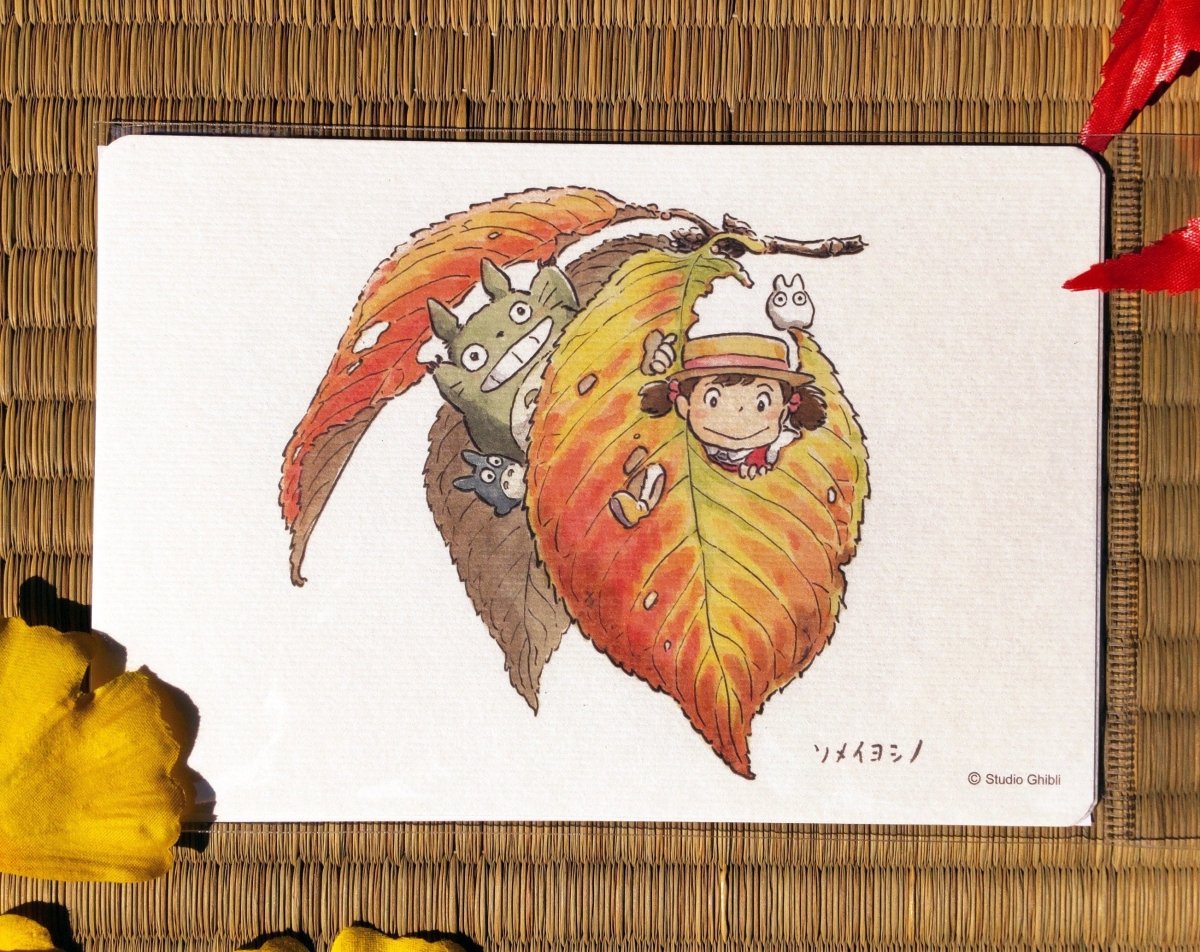 Official Studio Ghibli My Neighbor Totoro 5x Postcards Set • Vintage Style Stationery • Hayao Miyazaki drawings • Totoro Fund - Kamaji Market