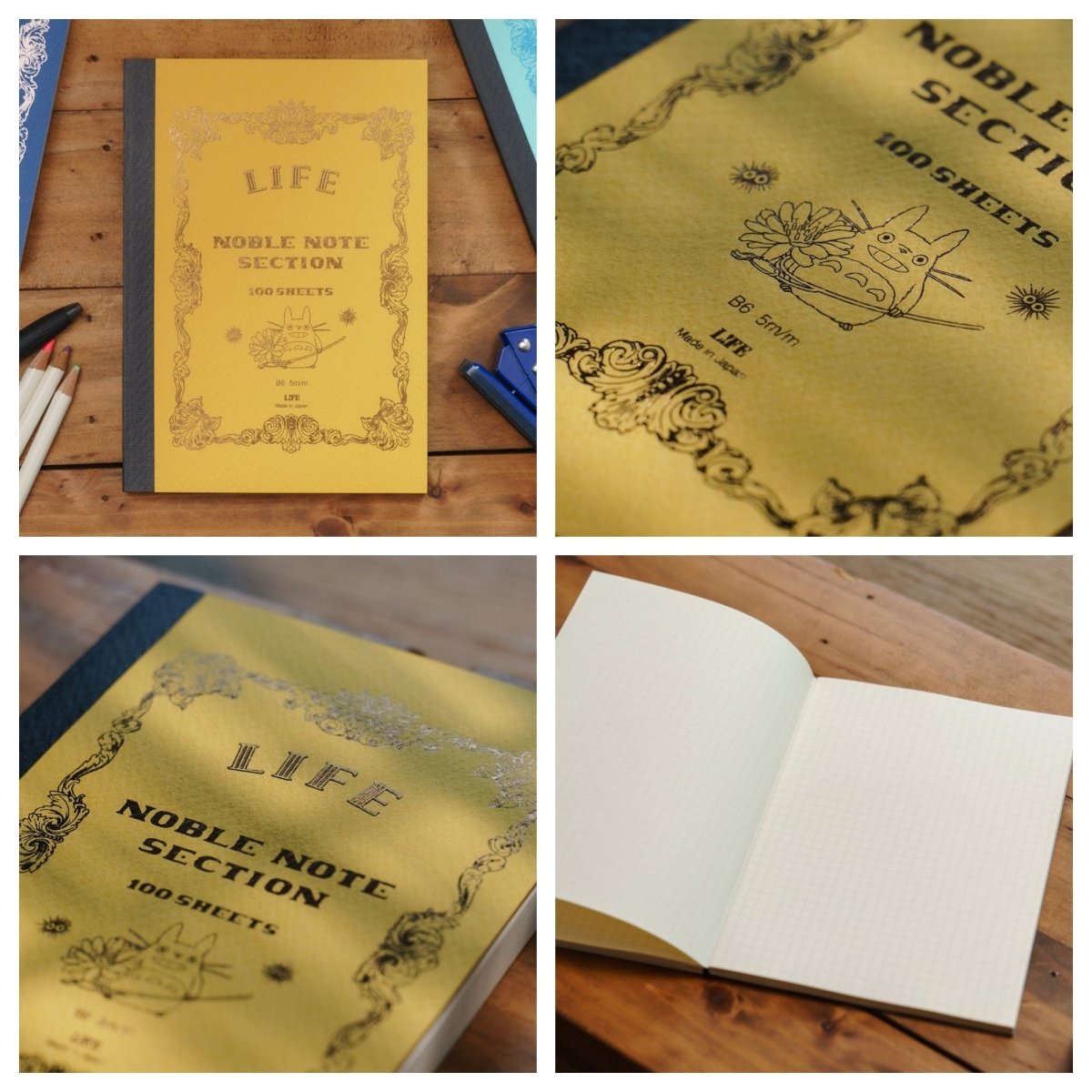 Official Studio Ghibli Notebook 100 pages • My Neighbor Totoro, Howls Moving Castle, Kikis Delivery Service • Japanese Anime Stationery Gift - Kamaji Market
