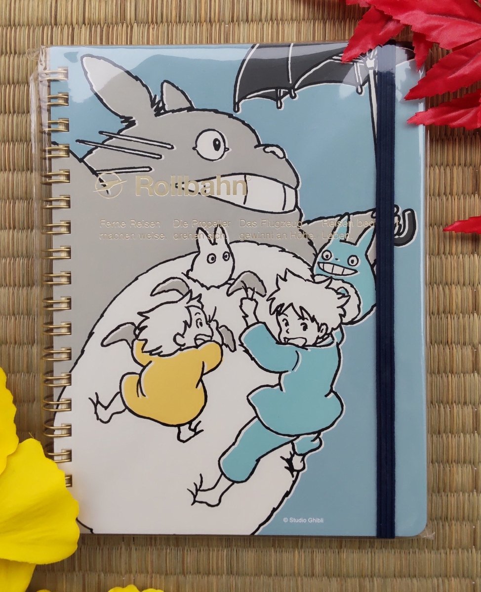 Official Studio Ghibli Notebook • My Neighor Totoro Notepad/Sketchbook/Diary/Planner • Small Totoro Rollban Spiral/Japanese Stationery Gift - Kamaji Market
