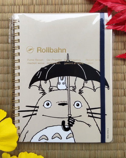 Official Studio Ghibli Notebook • My Neighor Totoro Notepad/Sketchbook/Diary/Planner • Small Totoro Rollban Spiral/Japanese Stationery Gift - Kamaji Market