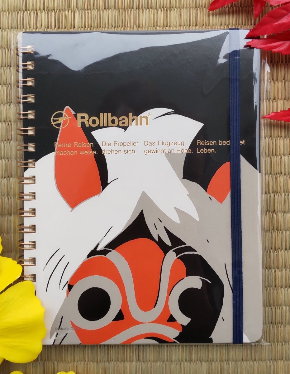 Official Studio Ghibli Notebook • Princess Mononoke Notepad/Sketchbook/Planner/Diary • Rollban Spiral Book • Japanese Stationery Gift - Kamaji Market