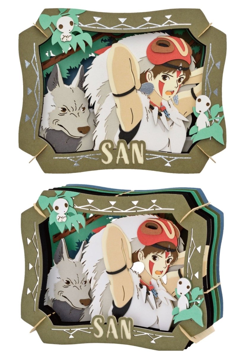 Official Studio Ghibli Paper Theater • Mononoke, Howl, Kiki, Laputa, Porco Rosso Diorama/Papercraft/Miniature/Home Decor - Kamaji Market