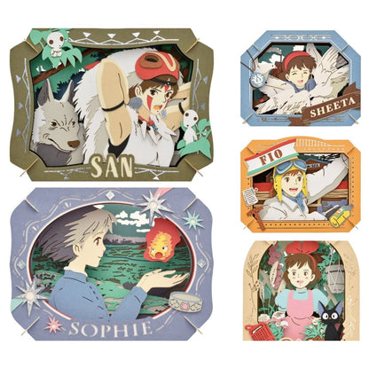 Official Studio Ghibli Paper Theater • Mononoke, Howl, Kiki, Laputa, Porco Rosso Diorama/Papercraft/Miniature/Home Decor - Kamaji Market