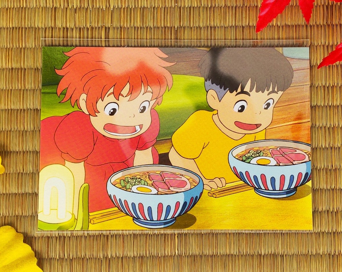 Official Studio Ghibli Ponyo Postcard • Ponyo on the Cliff by the Sea Message card/Writing letter • Japanese Stationery - Kamaji Market