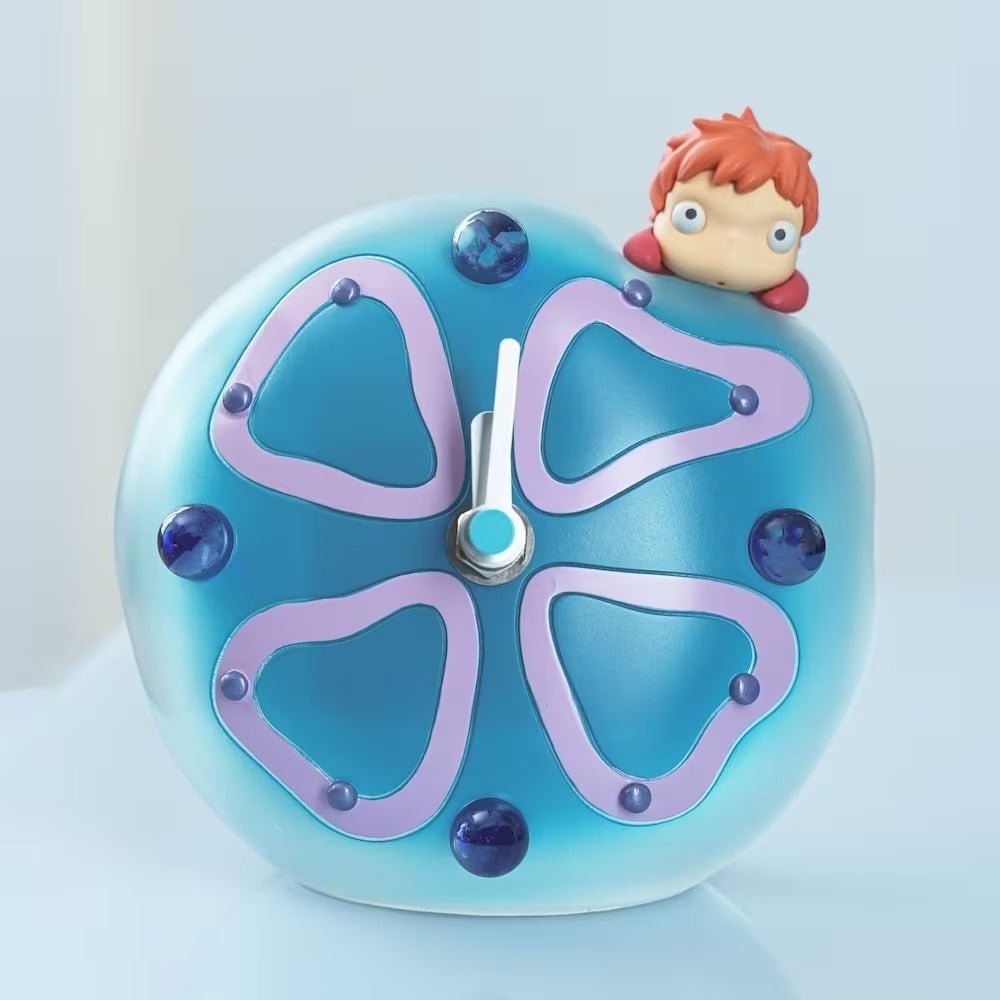 Official Studio Ghibli Ponyo Table Clock • Ponyo and Jellyfish Figure/Home Decor/Interior Diorama - Kamaji Market