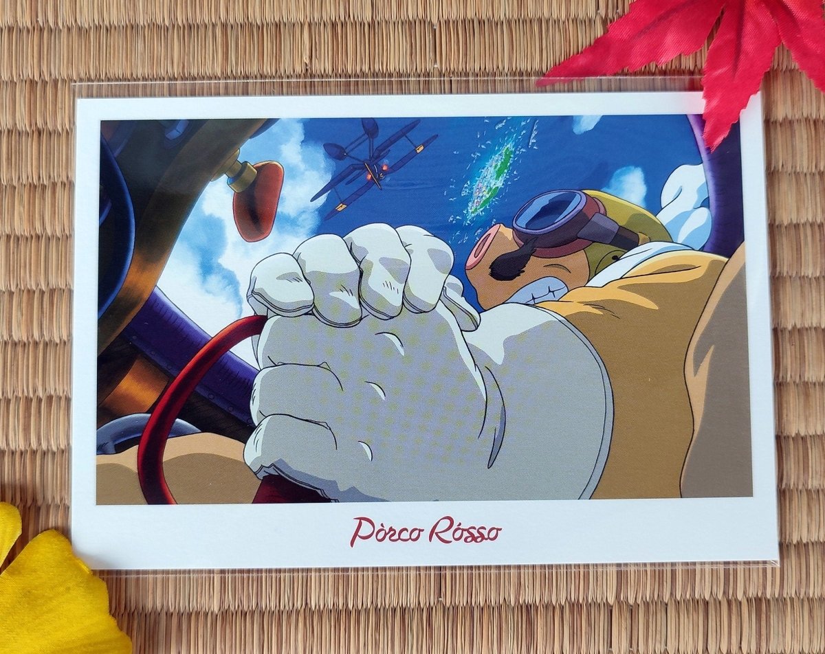 Official Studio Ghibli Postcard • Porco Rosso, Whisper of the Heart Message card/Writing letter • Japanese Stationery - Kamaji Market