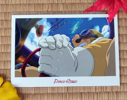 Official Studio Ghibli Postcard • Porco Rosso, Whisper of the Heart Message card/Writing letter • Japanese Stationery - Kamaji Market