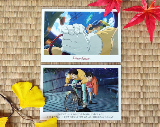 Official Studio Ghibli Postcard • Porco Rosso, Whisper of the Heart Message card/Writing letter • Japanese Stationery - Kamaji Market