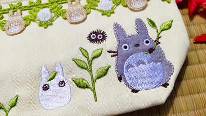 Official Studio Ghibli Pouch/Clutch My Neighbor Totoro/Kikis Delivery Service • Pencil Case/Cosmetic Bag/Wallet/Makeup Bag • Jiji Gigi Gift - Kamaji Market